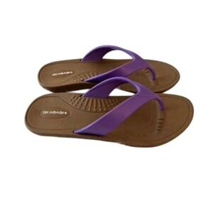 Okabashi Purple Maui Flip Flop Sandals Women's Size‎ 7-8